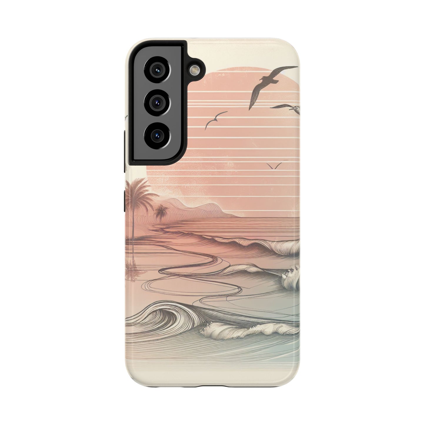 Beach Sunset Tough Phone Cases, Ocean Waves Protection Case, Stylish Phone Cover for Summer Lovers, Gift for Beach Goers, Tropical [...]