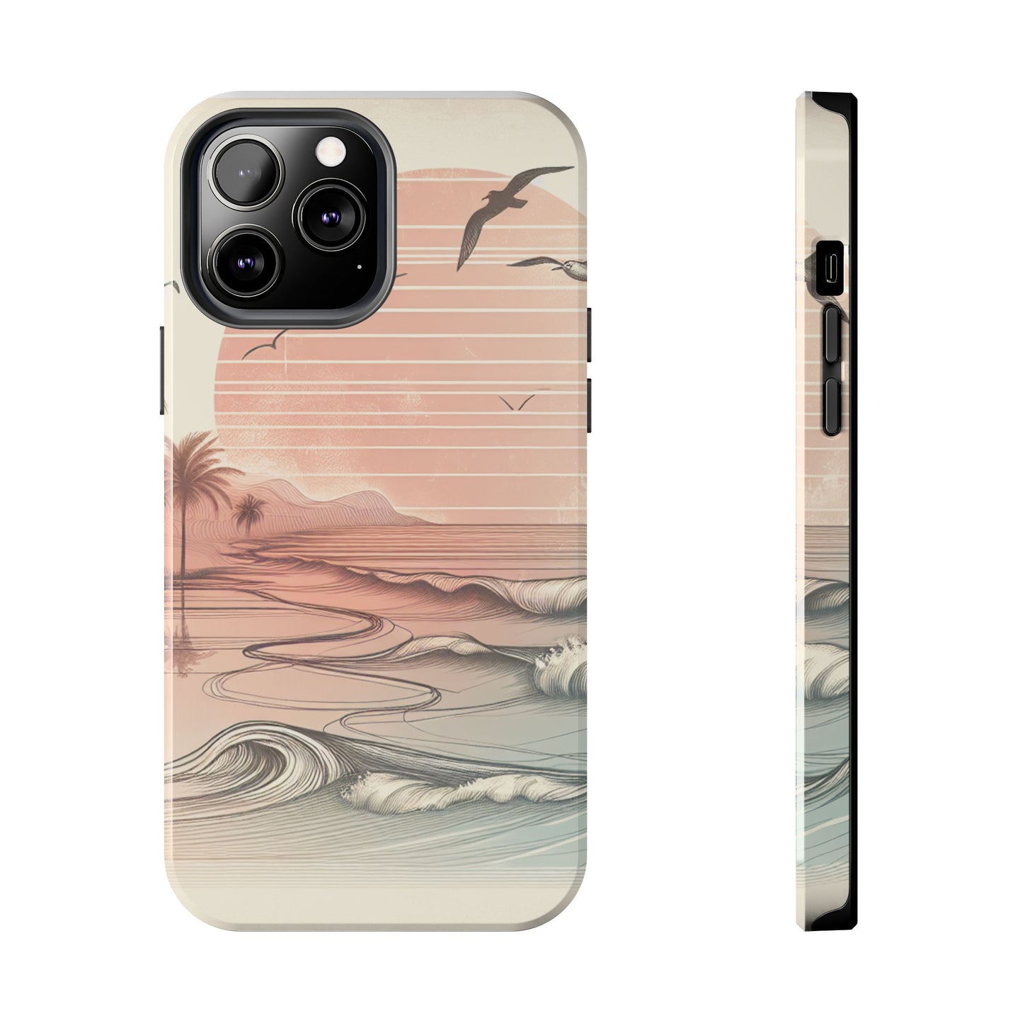 Beach Sunset Tough Phone Cases, Ocean Waves Protection Case, Stylish Phone Cover for Summer Lovers, Gift for Beach Goers, Tropical [...]