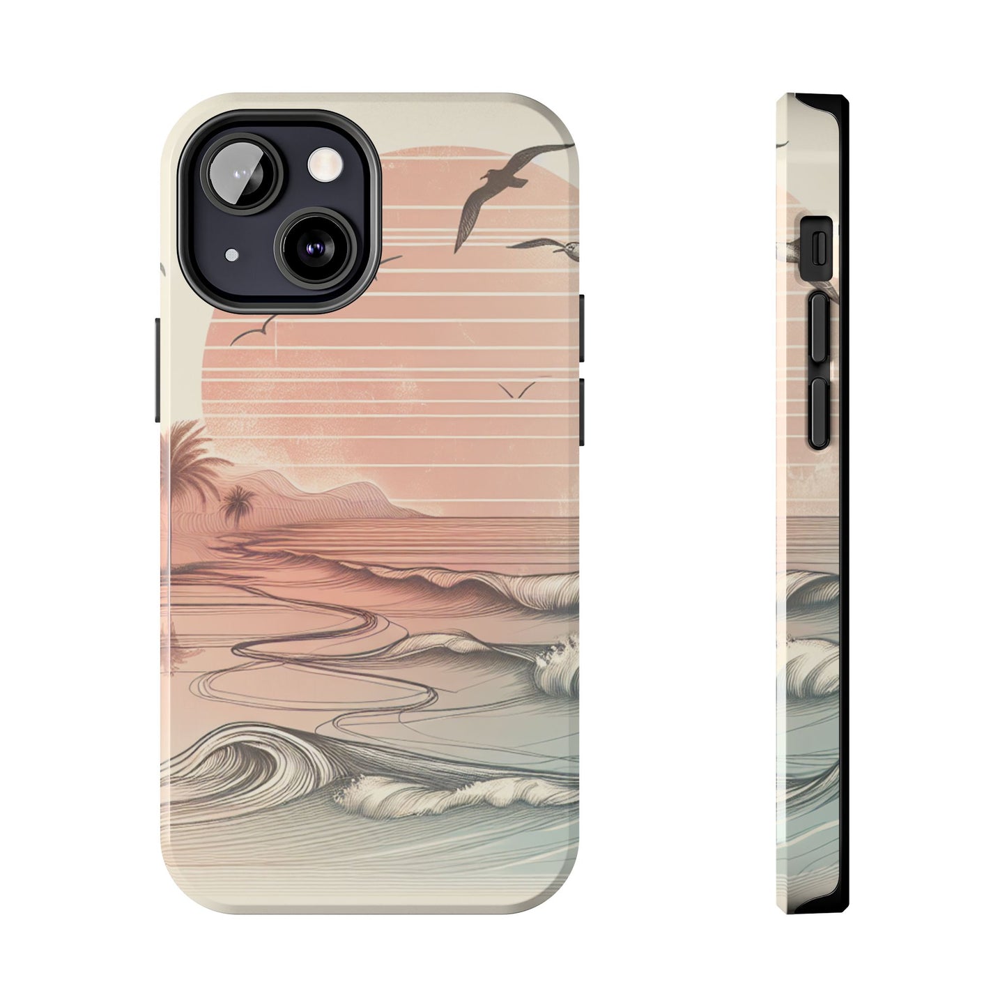 Beach Sunset Tough Phone Cases, Ocean Waves Protection Case, Stylish Phone Cover for Summer Lovers, Gift for Beach Goers, Tropical [...]