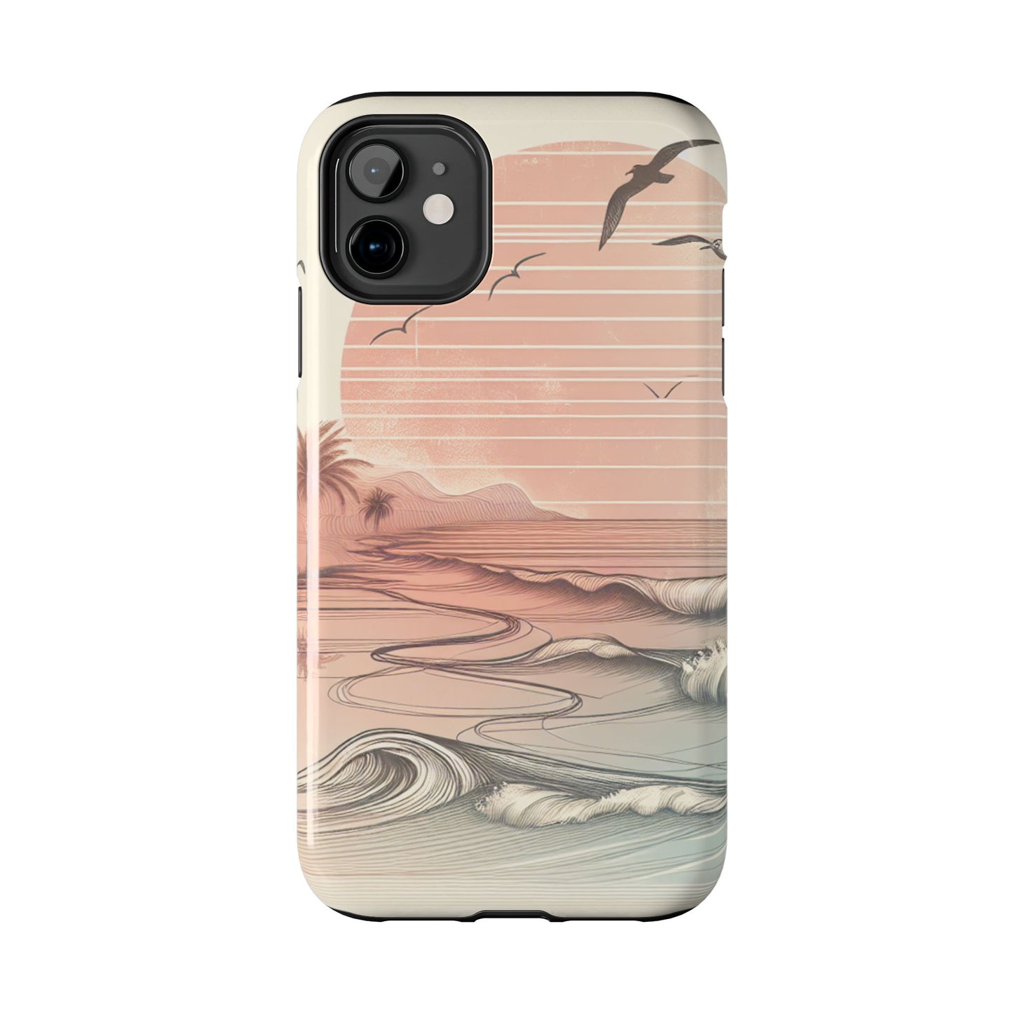 Beach Sunset Tough Phone Cases, Ocean Waves Protection Case, Stylish Phone Cover for Summer Lovers, Gift for Beach Goers, Tropical [...]