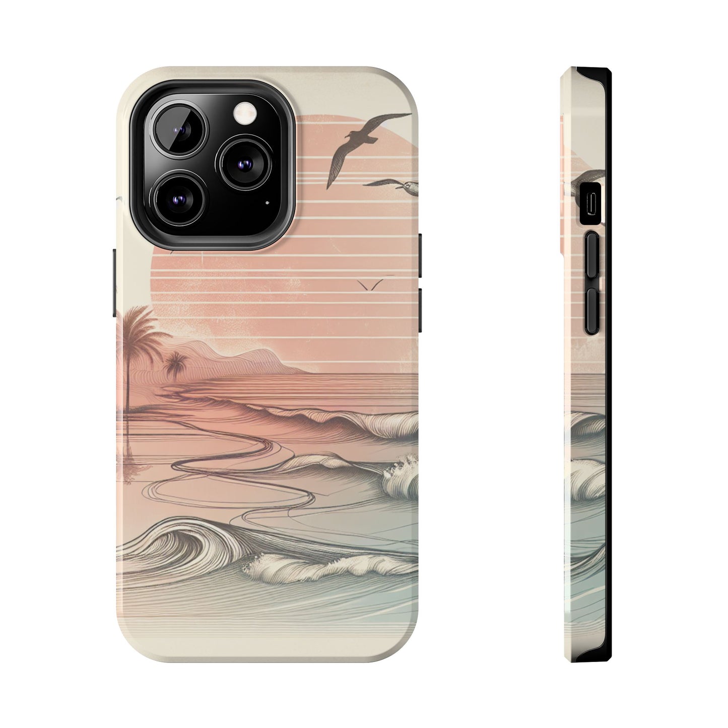 Beach Sunset Tough Phone Cases, Ocean Waves Protection Case, Stylish Phone Cover for Summer Lovers, Gift for Beach Goers, Tropical [...]