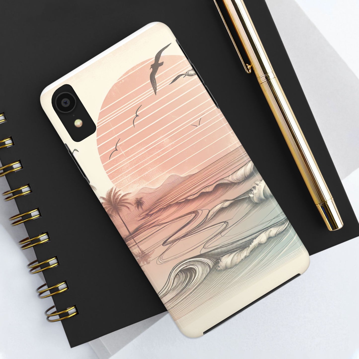 Beach Sunset Tough Phone Cases, Ocean Waves Protection Case, Stylish Phone Cover for Summer Lovers, Gift for Beach Goers, Tropical [...]