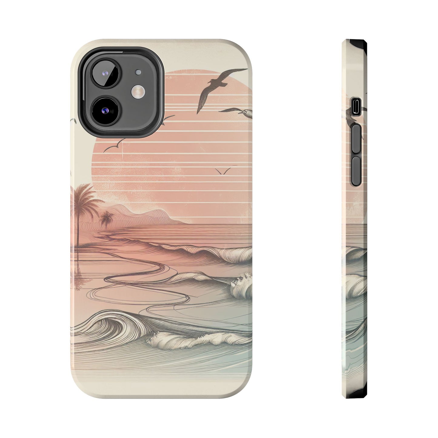 Beach Sunset Tough Phone Cases, Ocean Waves Protection Case, Stylish Phone Cover for Summer Lovers, Gift for Beach Goers, Tropical [...]