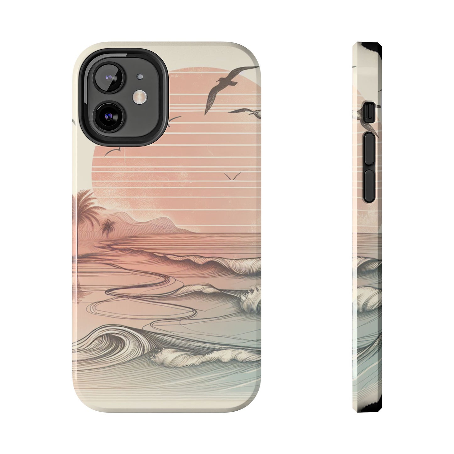 Beach Sunset Tough Phone Cases, Ocean Waves Protection Case, Stylish Phone Cover for Summer Lovers, Gift for Beach Goers, Tropical [...]
