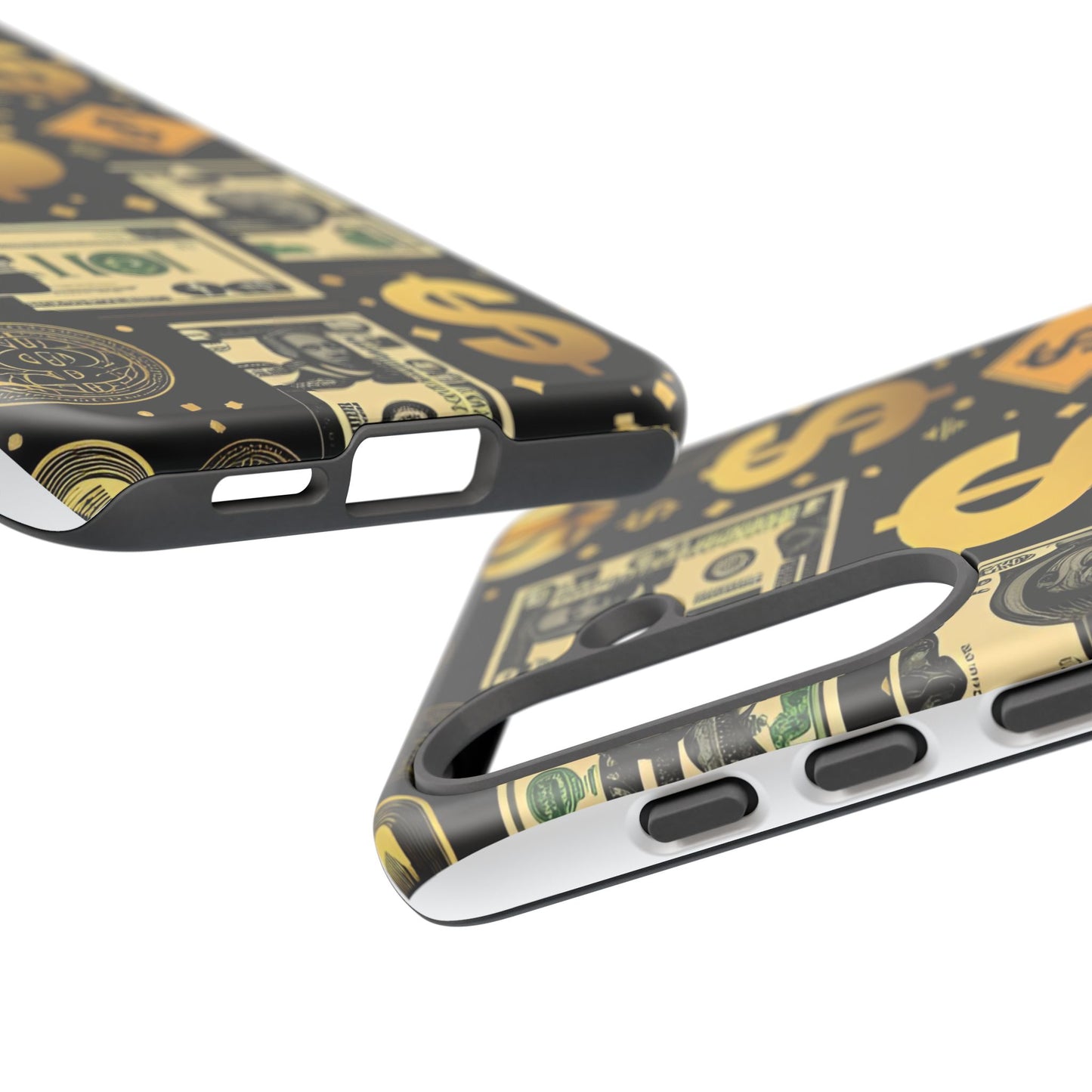 Phone Cases - Gold and Black Dollar Pattern for Luxury Streetwear Enthusiasts