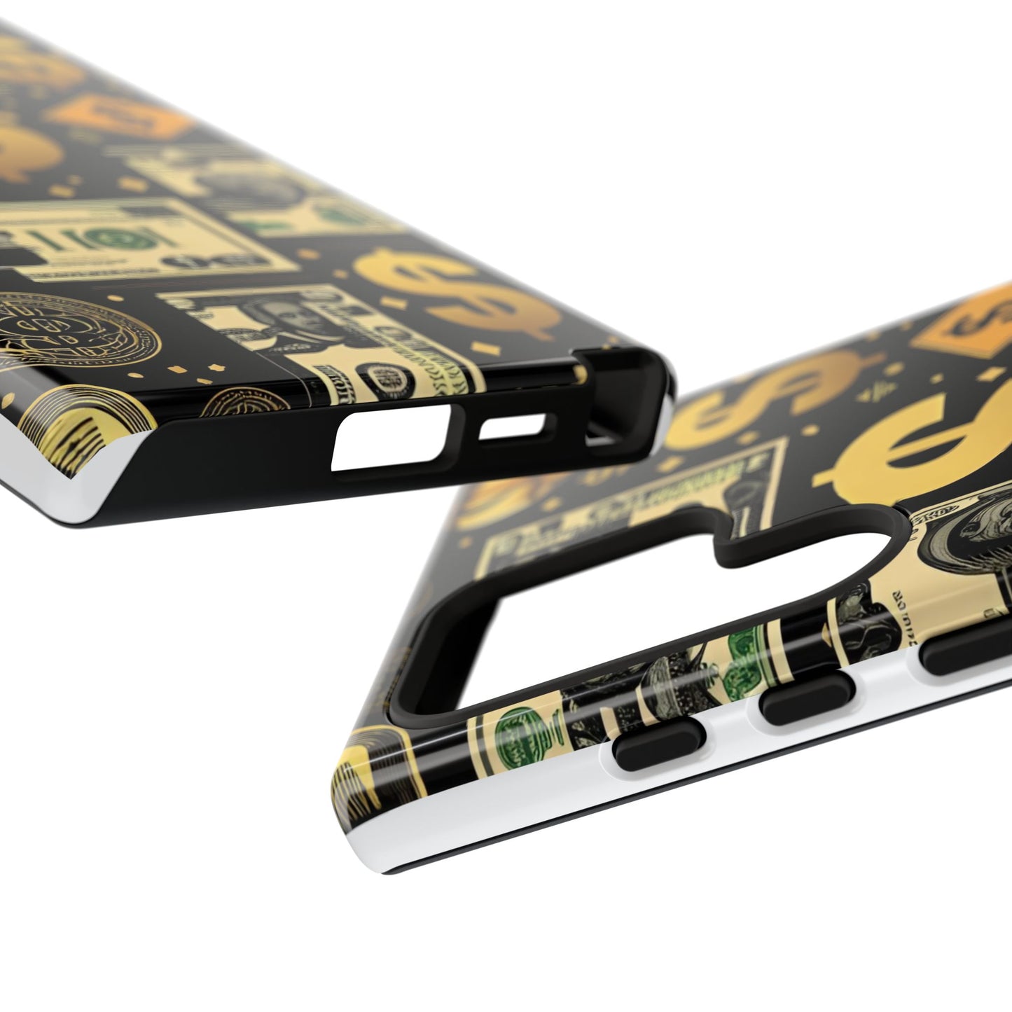 Phone Cases - Gold and Black Dollar Pattern for Luxury Streetwear Enthusiasts