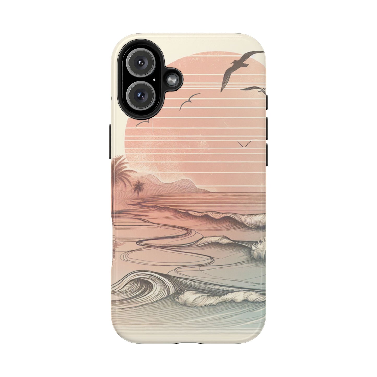 Beach Sunset Tough Phone Cases, Ocean Waves Protection Case, Stylish Phone Cover for Summer Lovers, Gift for Beach Goers, Tropical [...]