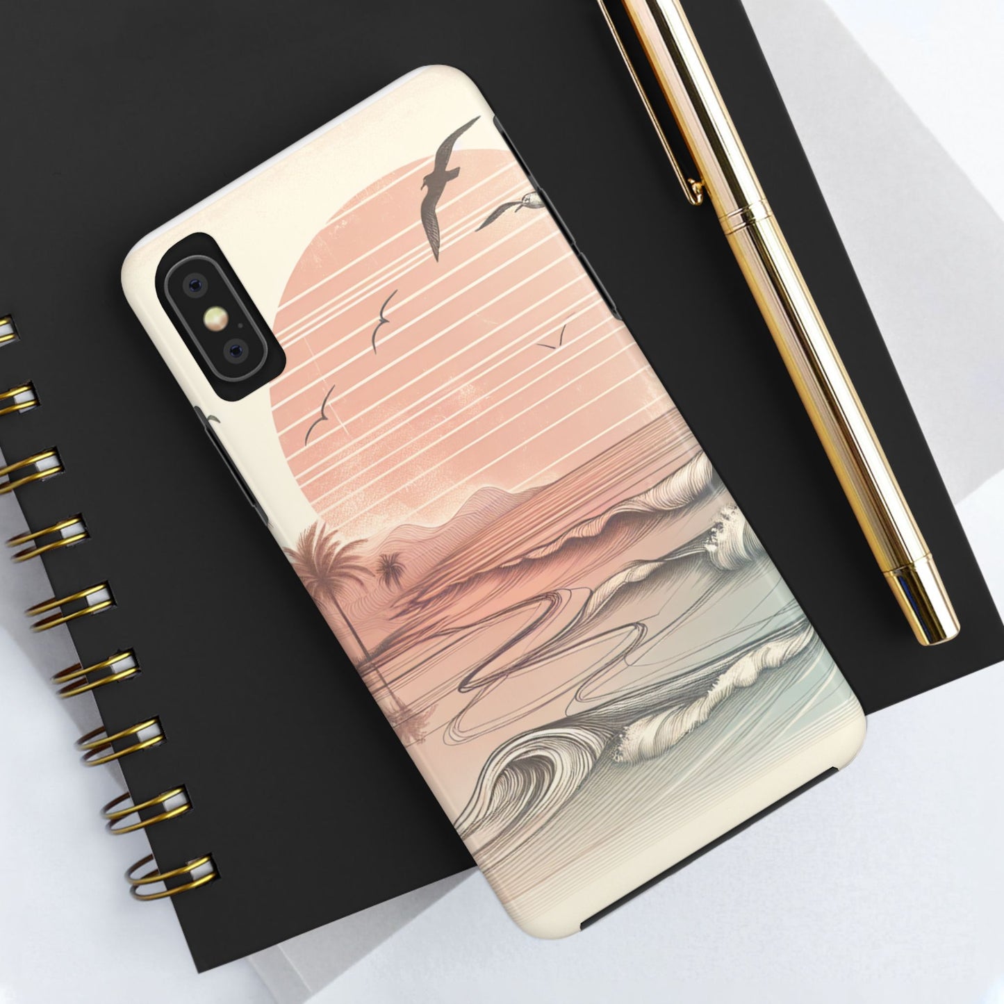 Beach Sunset Tough Phone Cases, Ocean Waves Protection Case, Stylish Phone Cover for Summer Lovers, Gift for Beach Goers, Tropical [...]