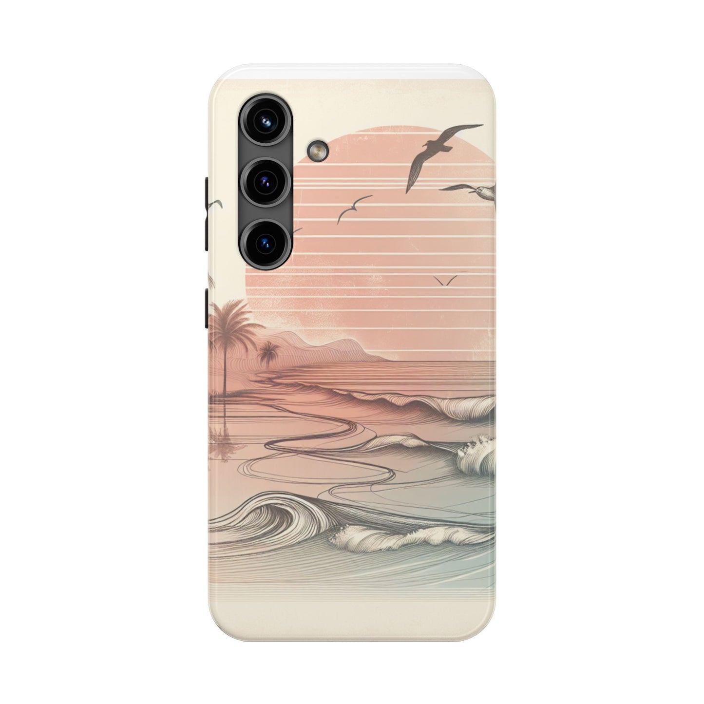 Beach Sunset Tough Phone Cases, Ocean Waves Protection Case, Stylish Phone Cover for Summer Lovers, Gift for Beach Goers, Tropical [...]