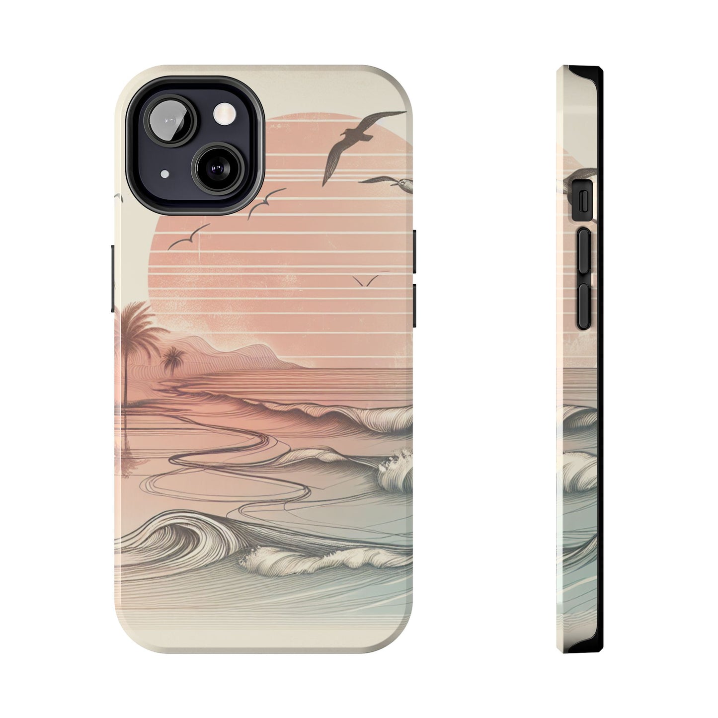 Beach Sunset Tough Phone Cases, Ocean Waves Protection Case, Stylish Phone Cover for Summer Lovers, Gift for Beach Goers, Tropical [...]