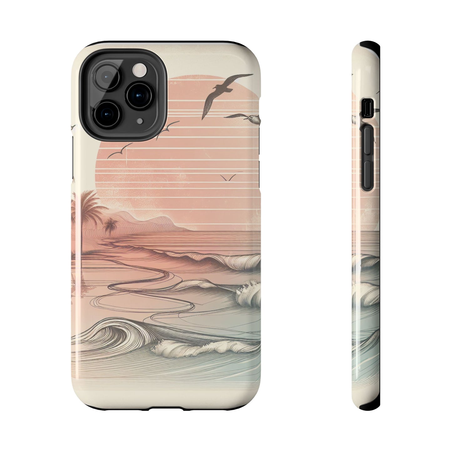 Beach Sunset Tough Phone Cases, Ocean Waves Protection Case, Stylish Phone Cover for Summer Lovers, Gift for Beach Goers, Tropical [...]
