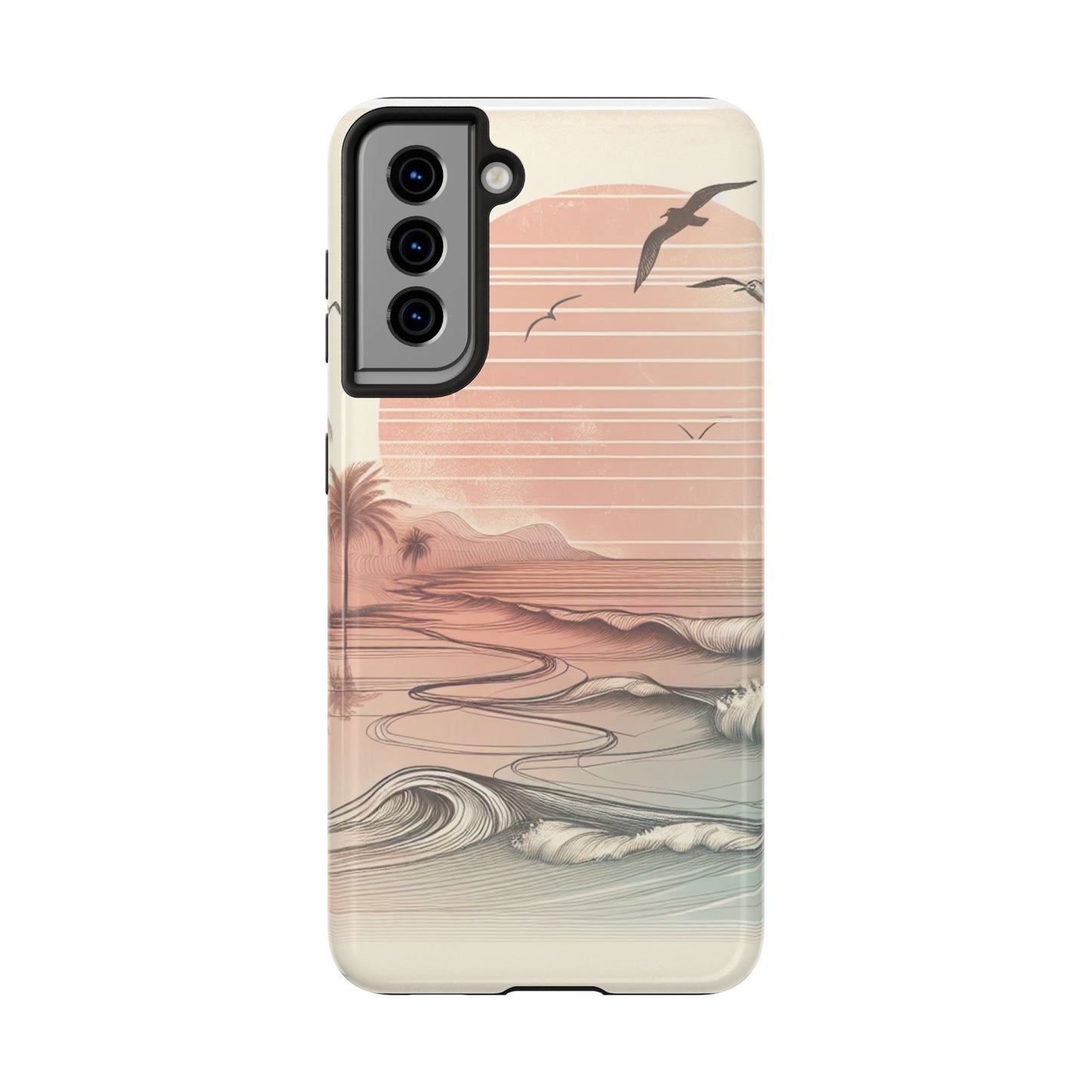 Beach Sunset Tough Phone Cases, Ocean Waves Protection Case, Stylish Phone Cover for Summer Lovers, Gift for Beach Goers, Tropical [...]