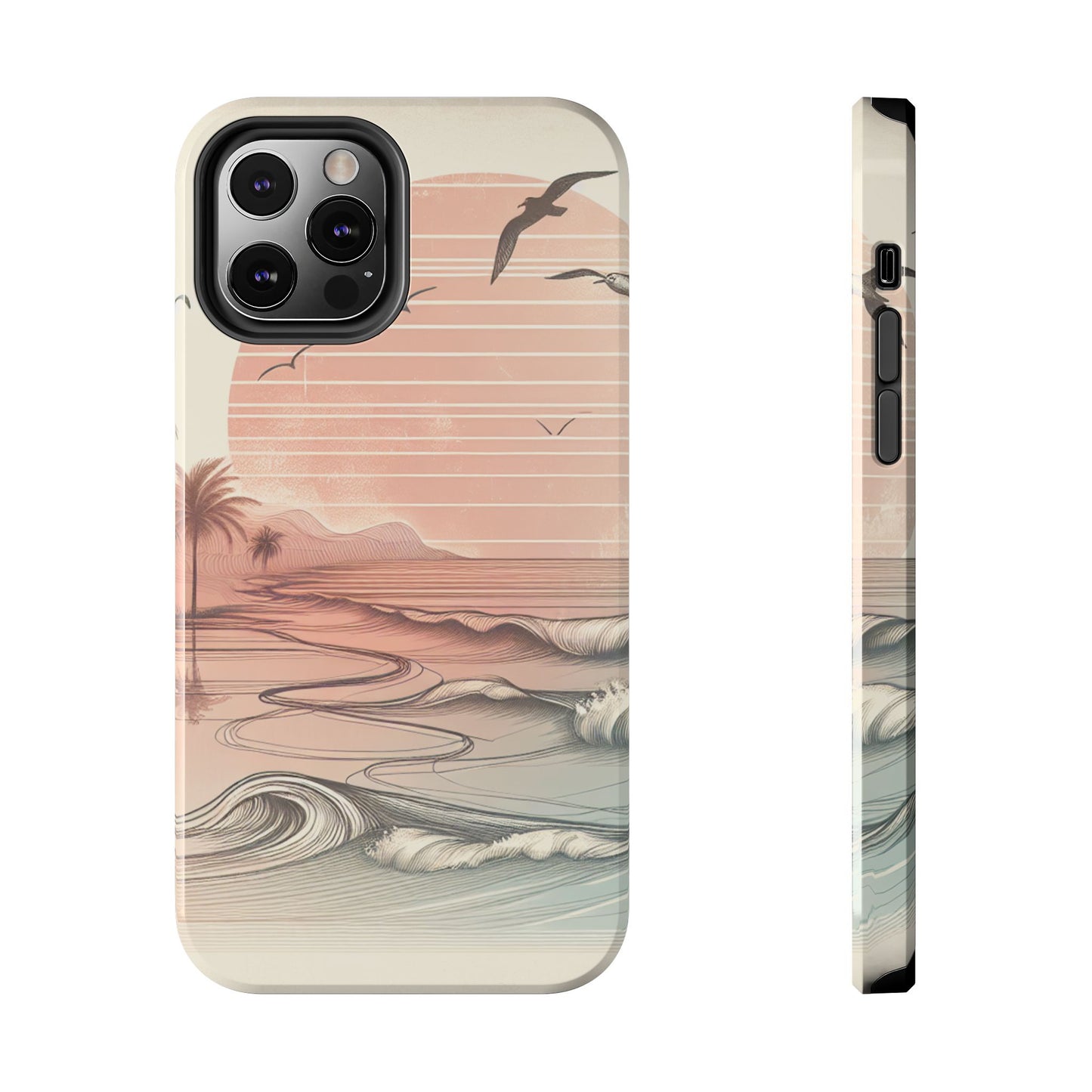 Beach Sunset Tough Phone Cases, Ocean Waves Protection Case, Stylish Phone Cover for Summer Lovers, Gift for Beach Goers, Tropical [...]