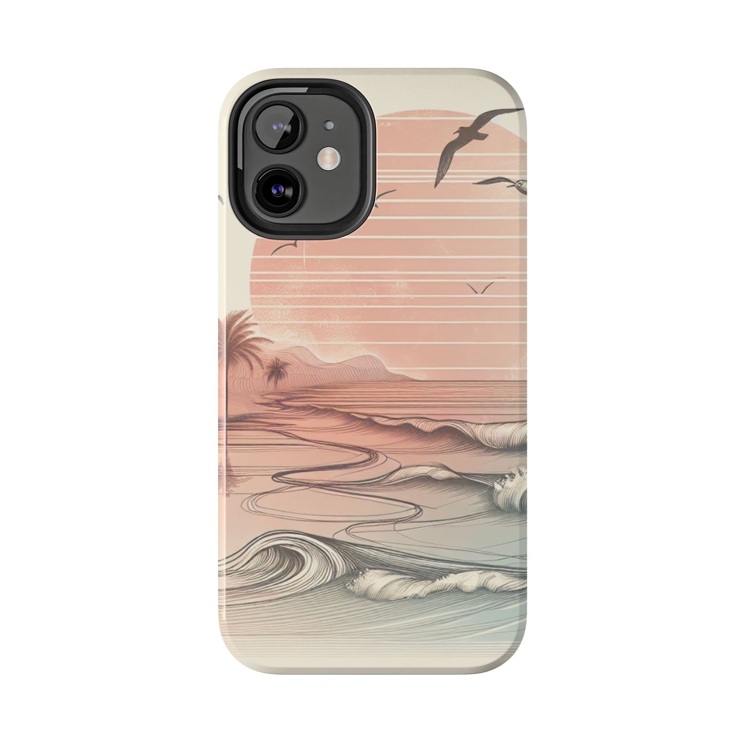 Beach Sunset Tough Phone Cases, Ocean Waves Protection Case, Stylish Phone Cover for Summer Lovers, Gift for Beach Goers, Tropical [...]