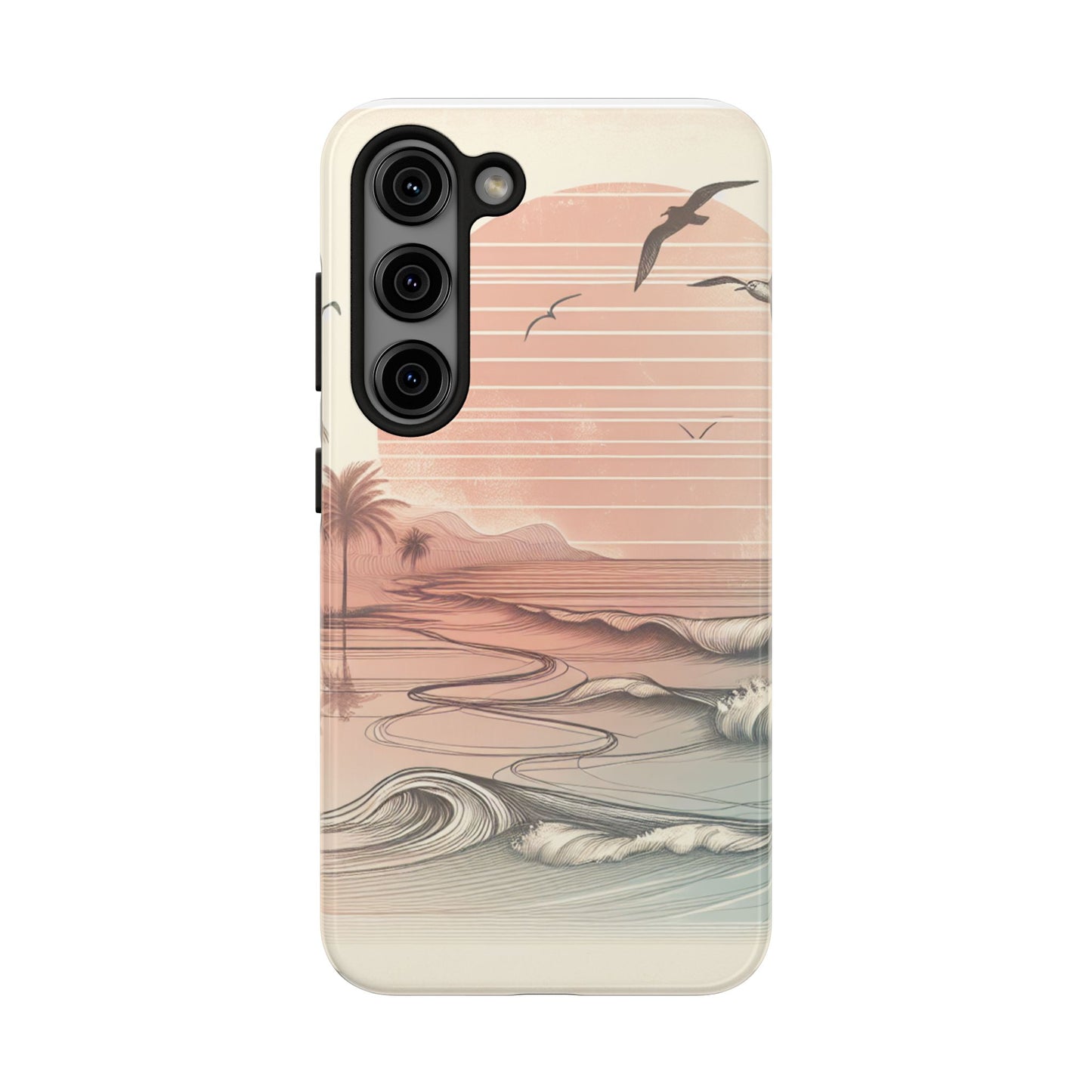 Beach Sunset Tough Phone Cases, Ocean Waves Protection Case, Stylish Phone Cover for Summer Lovers, Gift for Beach Goers, Tropical [...]