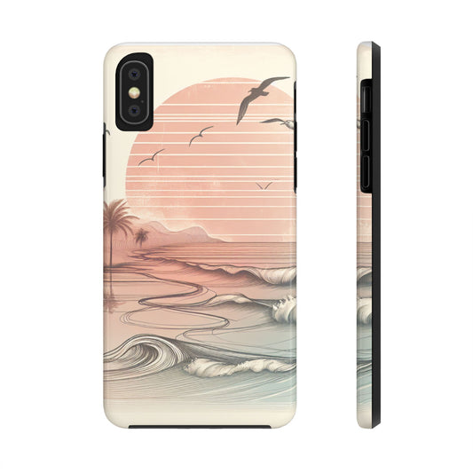 Beach Sunset Tough Phone Cases, Ocean Waves Protection Case, Stylish Phone Cover for Summer Lovers, Gift for Beach Goers, Tropical [...]