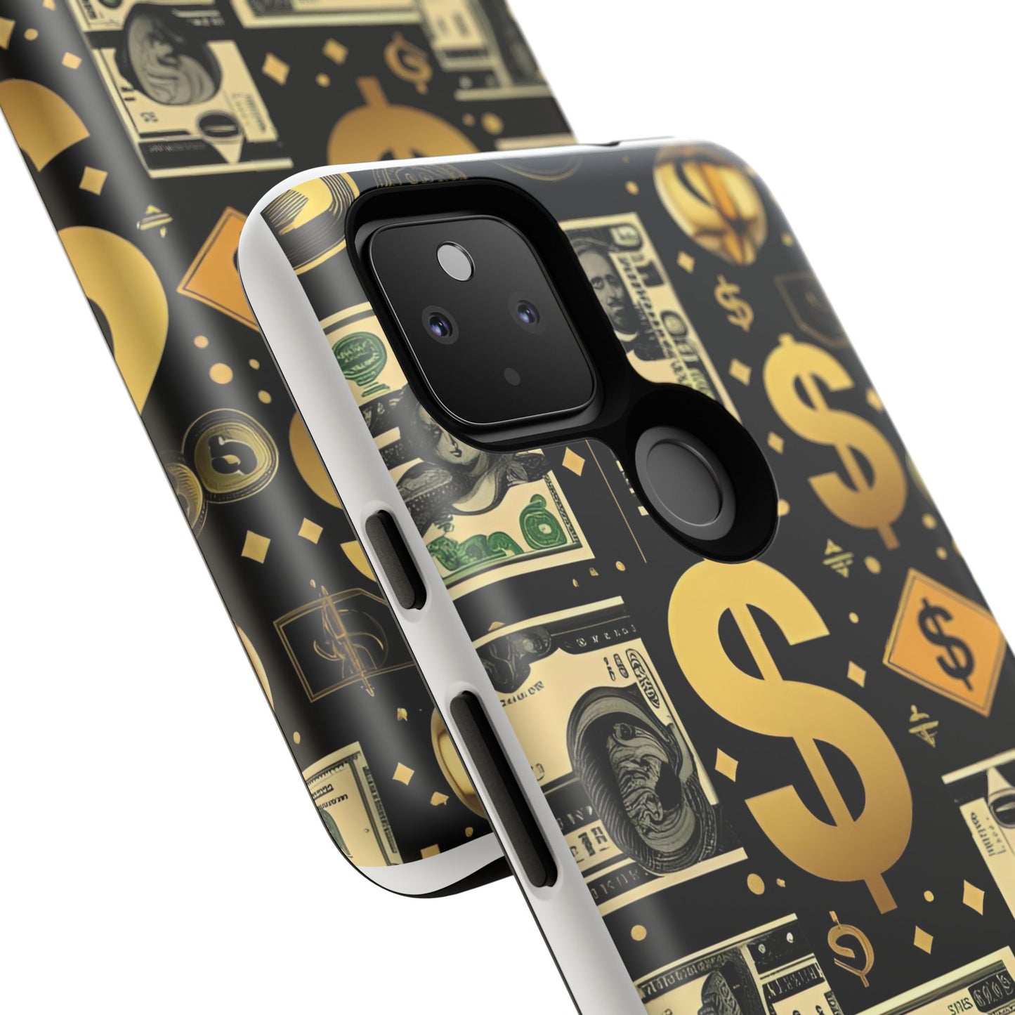 Phone Cases - Gold and Black Dollar Pattern for Luxury Streetwear Enthusiasts