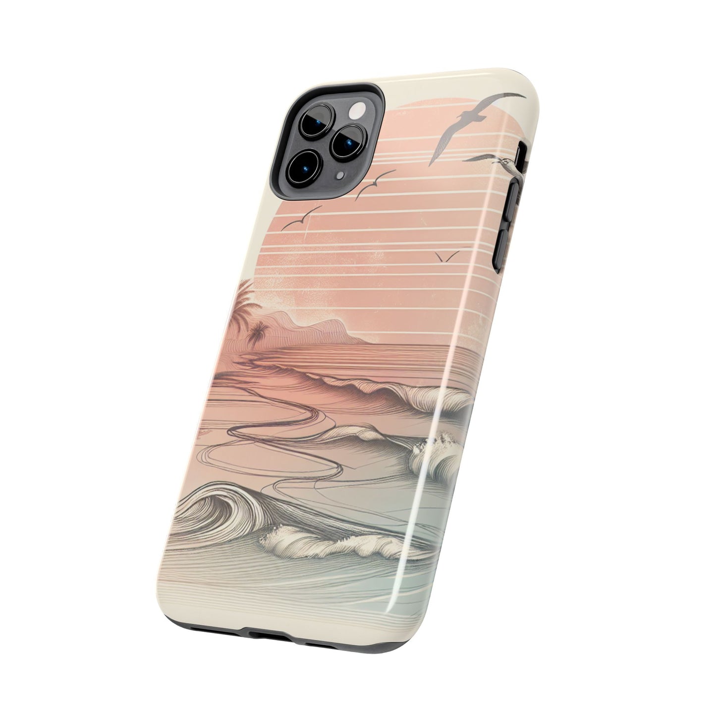 Beach Sunset Tough Phone Cases, Ocean Waves Protection Case, Stylish Phone Cover for Summer Lovers, Gift for Beach Goers, Tropical [...]