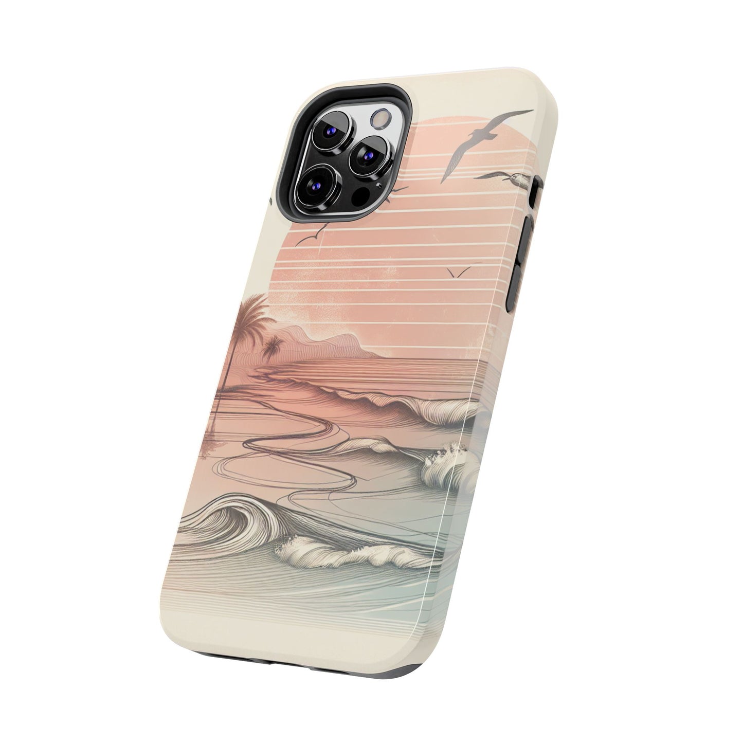 Beach Sunset Tough Phone Cases, Ocean Waves Protection Case, Stylish Phone Cover for Summer Lovers, Gift for Beach Goers, Tropical [...]