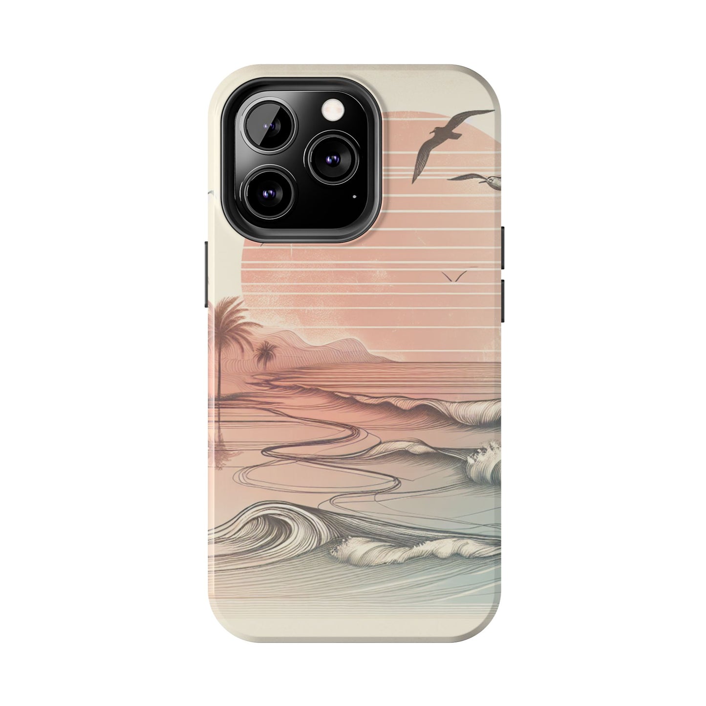 Beach Sunset Tough Phone Cases, Ocean Waves Protection Case, Stylish Phone Cover for Summer Lovers, Gift for Beach Goers, Tropical [...]