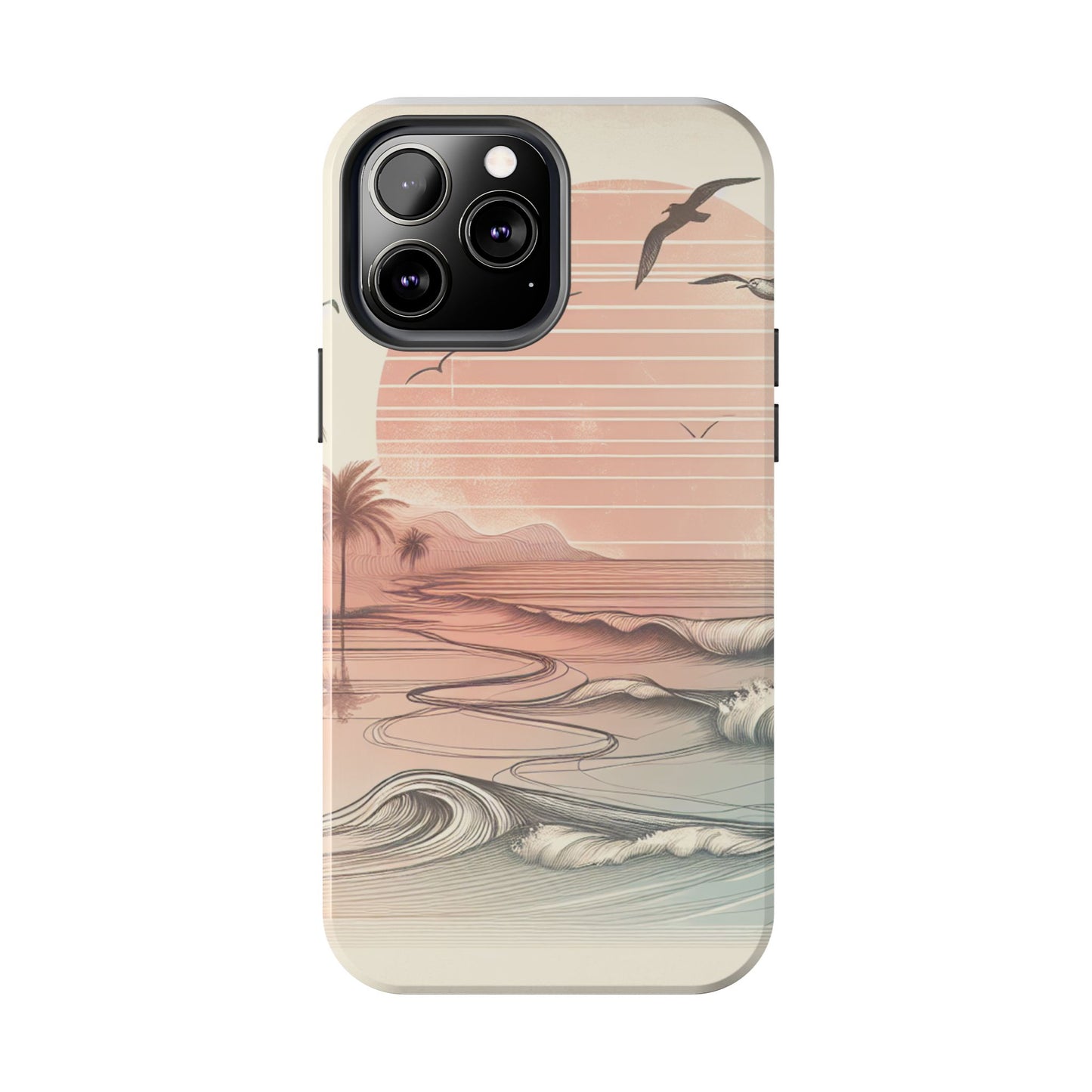 Beach Sunset Tough Phone Cases, Ocean Waves Protection Case, Stylish Phone Cover for Summer Lovers, Gift for Beach Goers, Tropical [...]