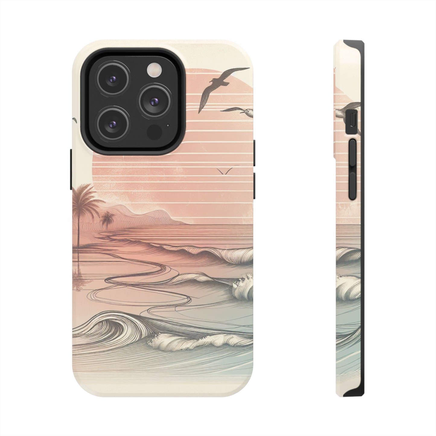 Beach Sunset Tough Phone Cases, Ocean Waves Protection Case, Stylish Phone Cover for Summer Lovers, Gift for Beach Goers, Tropical [...]
