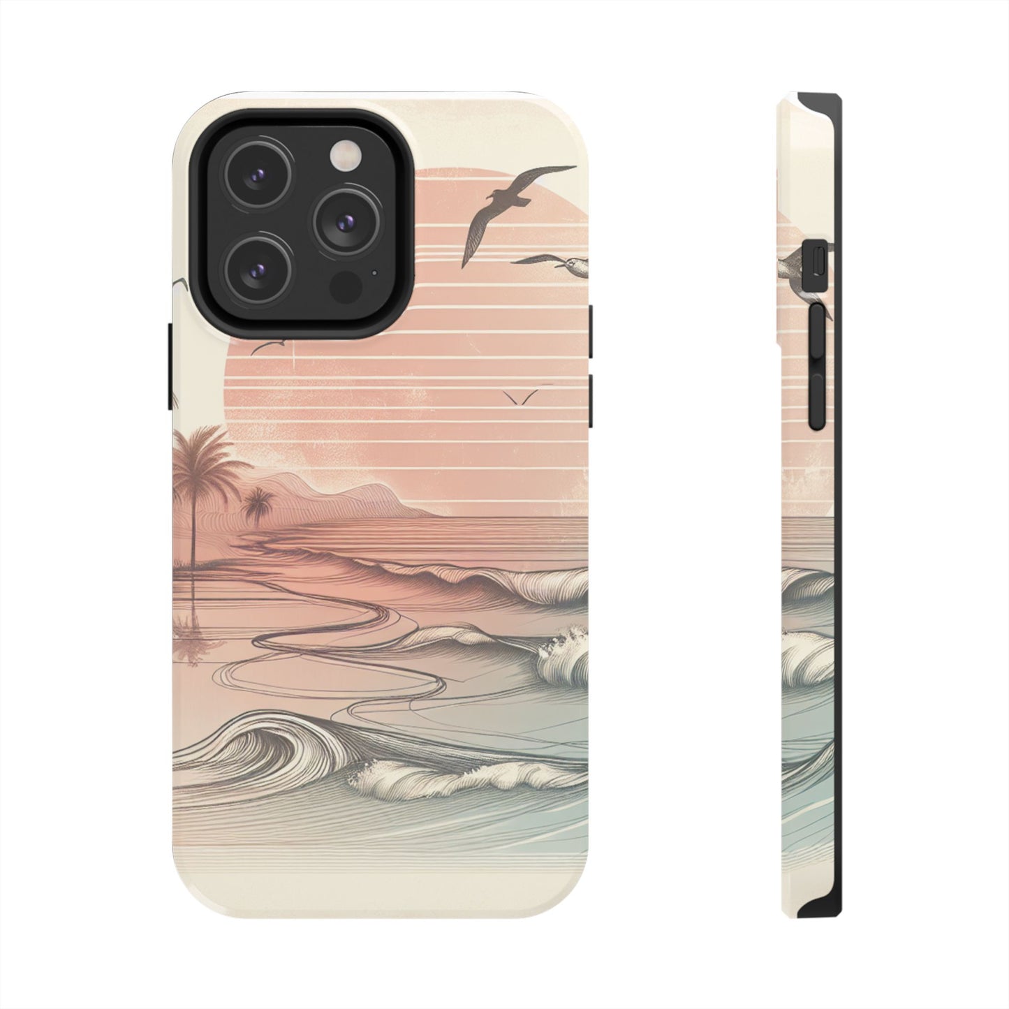 Beach Sunset Tough Phone Cases, Ocean Waves Protection Case, Stylish Phone Cover for Summer Lovers, Gift for Beach Goers, Tropical [...]