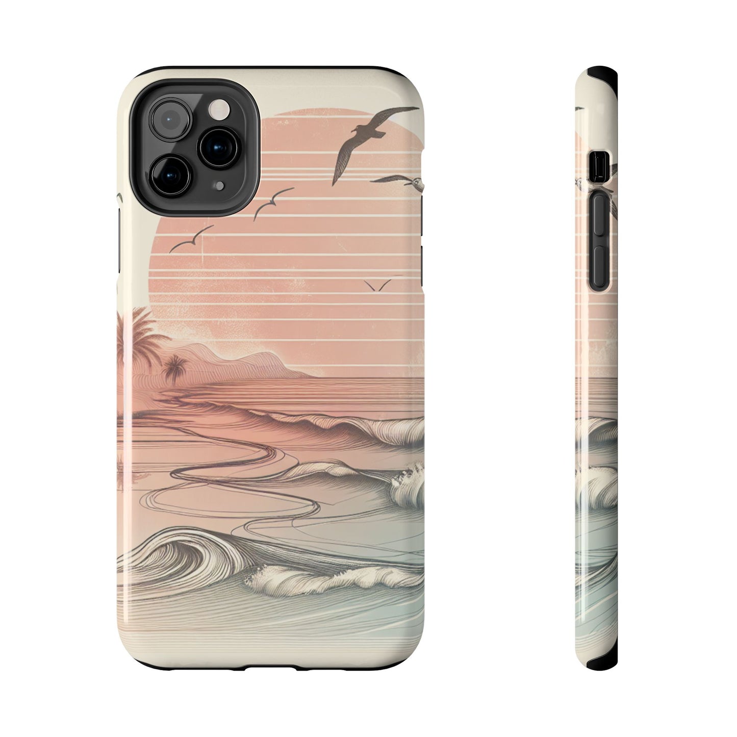 Beach Sunset Tough Phone Cases, Ocean Waves Protection Case, Stylish Phone Cover for Summer Lovers, Gift for Beach Goers, Tropical [...]
