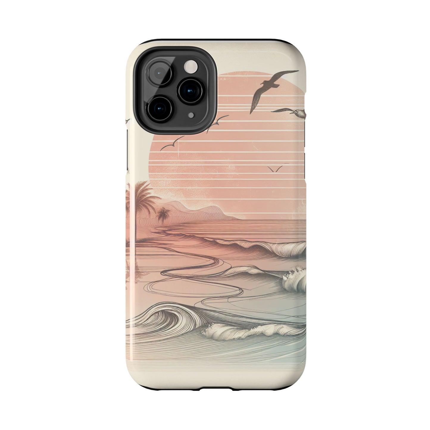 Beach Sunset Tough Phone Cases, Ocean Waves Protection Case, Stylish Phone Cover for Summer Lovers, Gift for Beach Goers, Tropical [...]