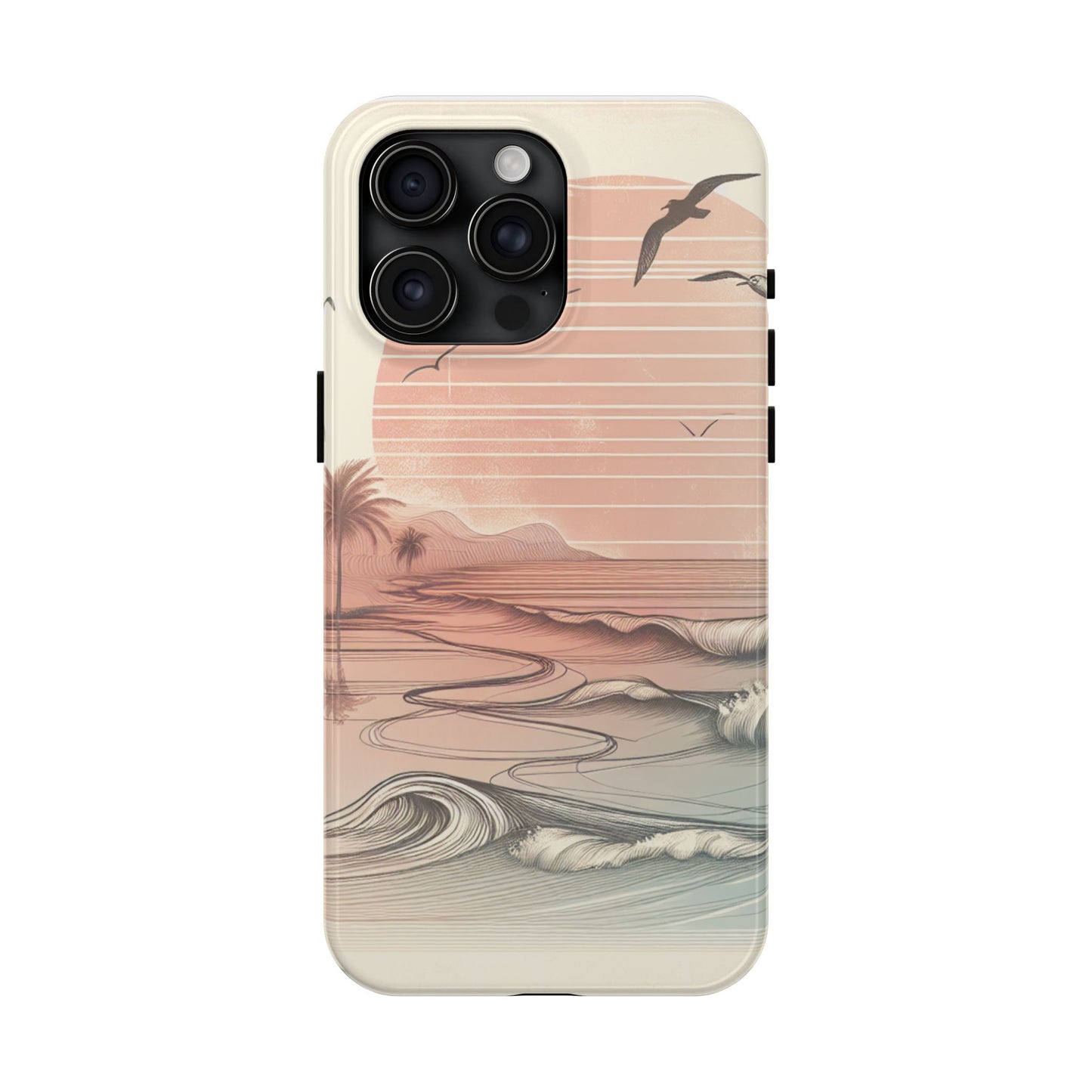Beach Sunset Tough Phone Cases, Ocean Waves Protection Case, Stylish Phone Cover for Summer Lovers, Gift for Beach Goers, Tropical [...]