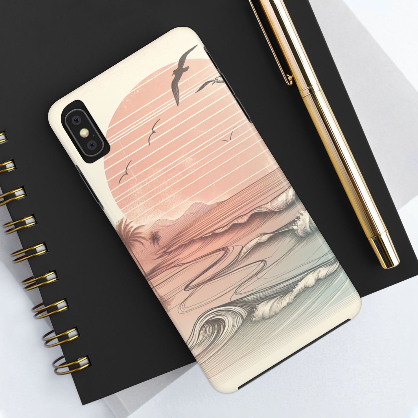 Beach Sunset Tough Phone Cases, Ocean Waves Protection Case, Stylish Phone Cover for Summer Lovers, Gift for Beach Goers, Tropical [...]