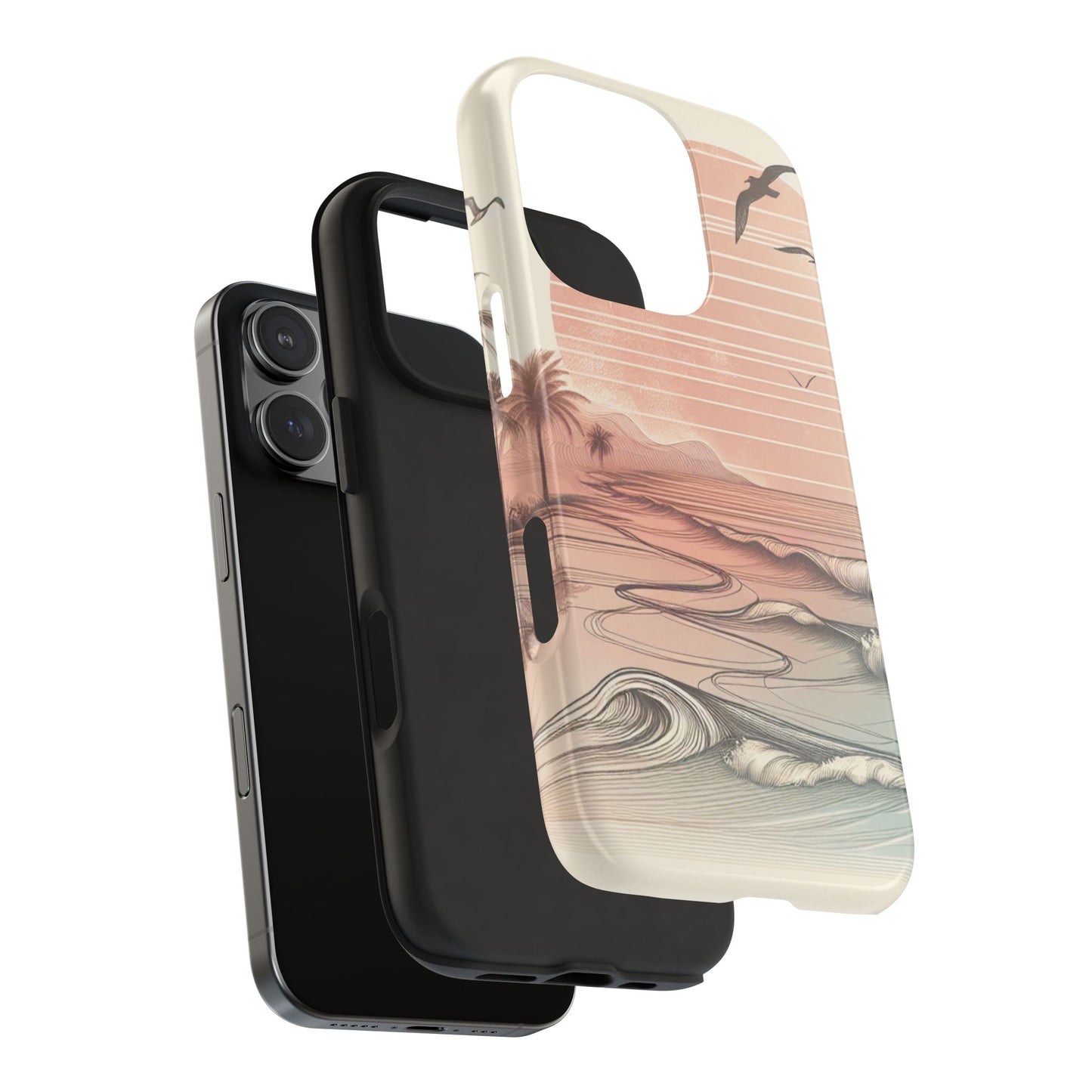 Beach Sunset Tough Phone Cases, Ocean Waves Protection Case, Stylish Phone Cover for Summer Lovers, Gift for Beach Goers, Tropical [...]